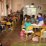 Bezpečné přecházení přes přechod - Kamenné Žehrovice 10. 3. 2016